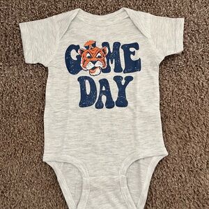6 Months Auburn Game Day Onesie